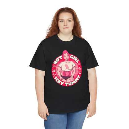 Hot Girl Icky Tummy Unisex Heavy Cotton Tee