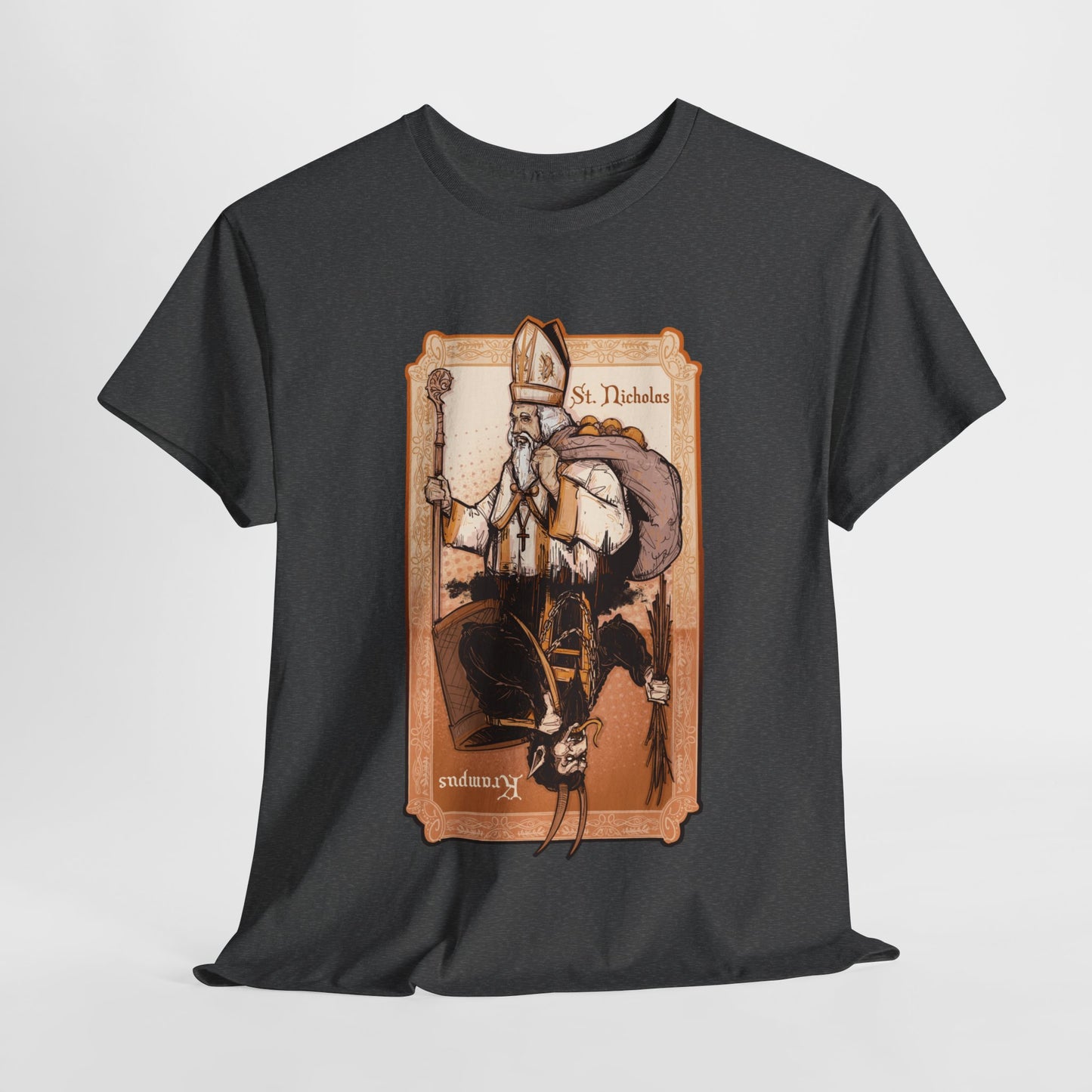 As Above So Below St Nick x Krampus Unisex Heavy Cotton Tee