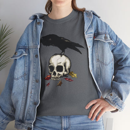 Crow Skull Unisex Heavy Cotton Tee
