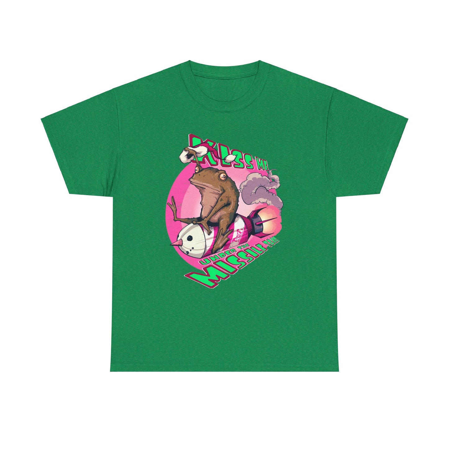 Kiss Me Under The Missile Toad Unisex Heavy Cotton Tee