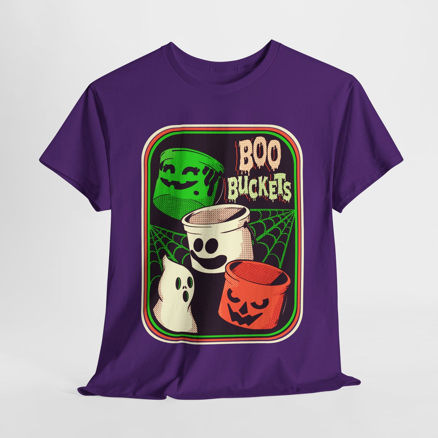 Retro Boo Buckets Unisex Heavy Cotton Tee