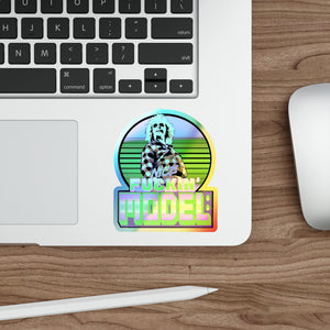 Nice Model Holographic Die-cut Stickers