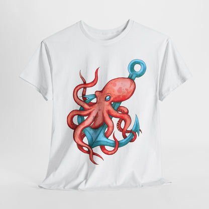 Octopus Anchor Unisex Heavy Cotton Tee