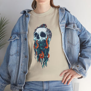 Elemental Skull Ocean Unisex Heavy Cotton Tee