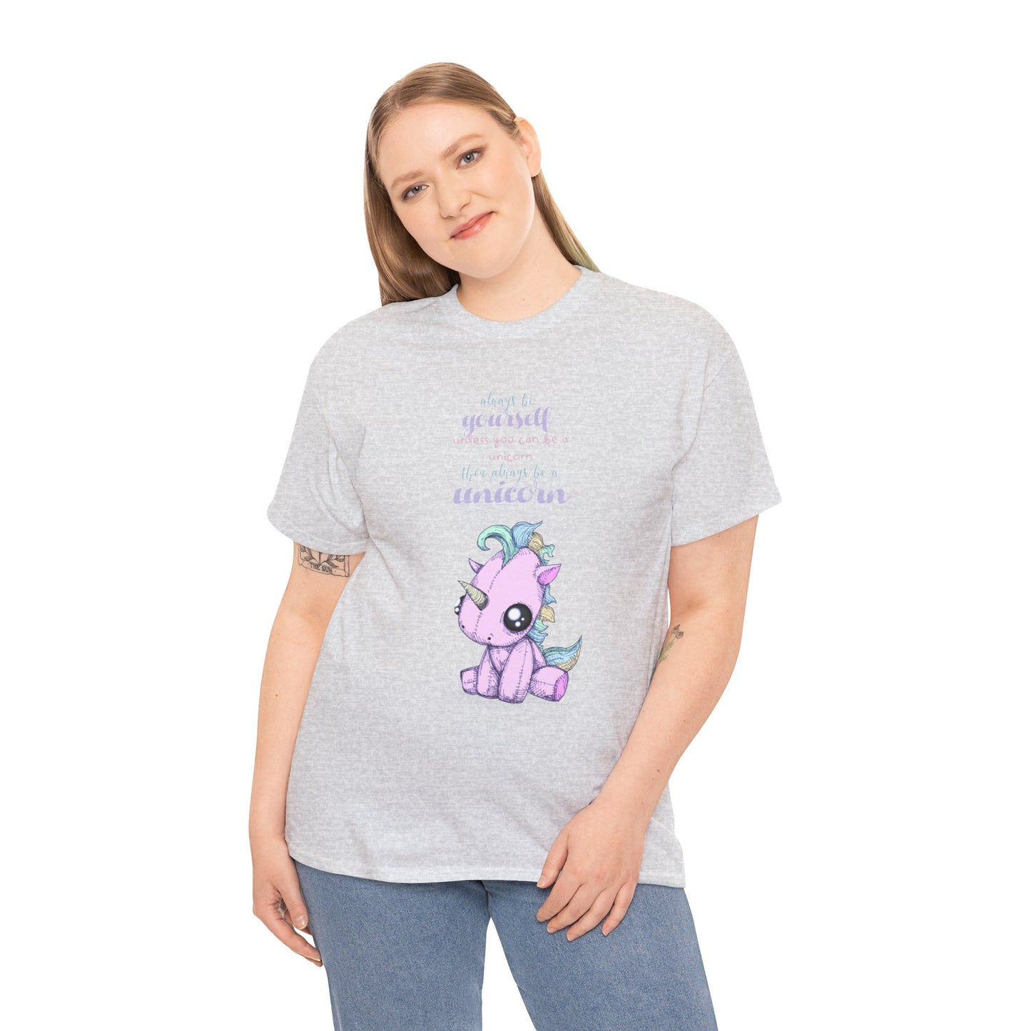 Be Yourself Unicorn Unisex Heavy Cotton Tee