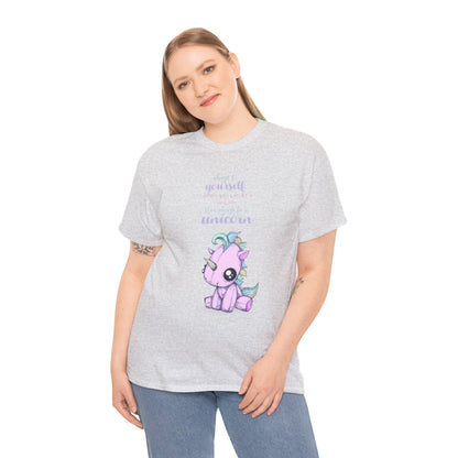 Be Yourself Unicorn Unisex Heavy Cotton Tee