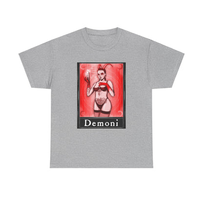 Demoni Tarot (Front & Back Print) Unisex Heavy Cotton Tee