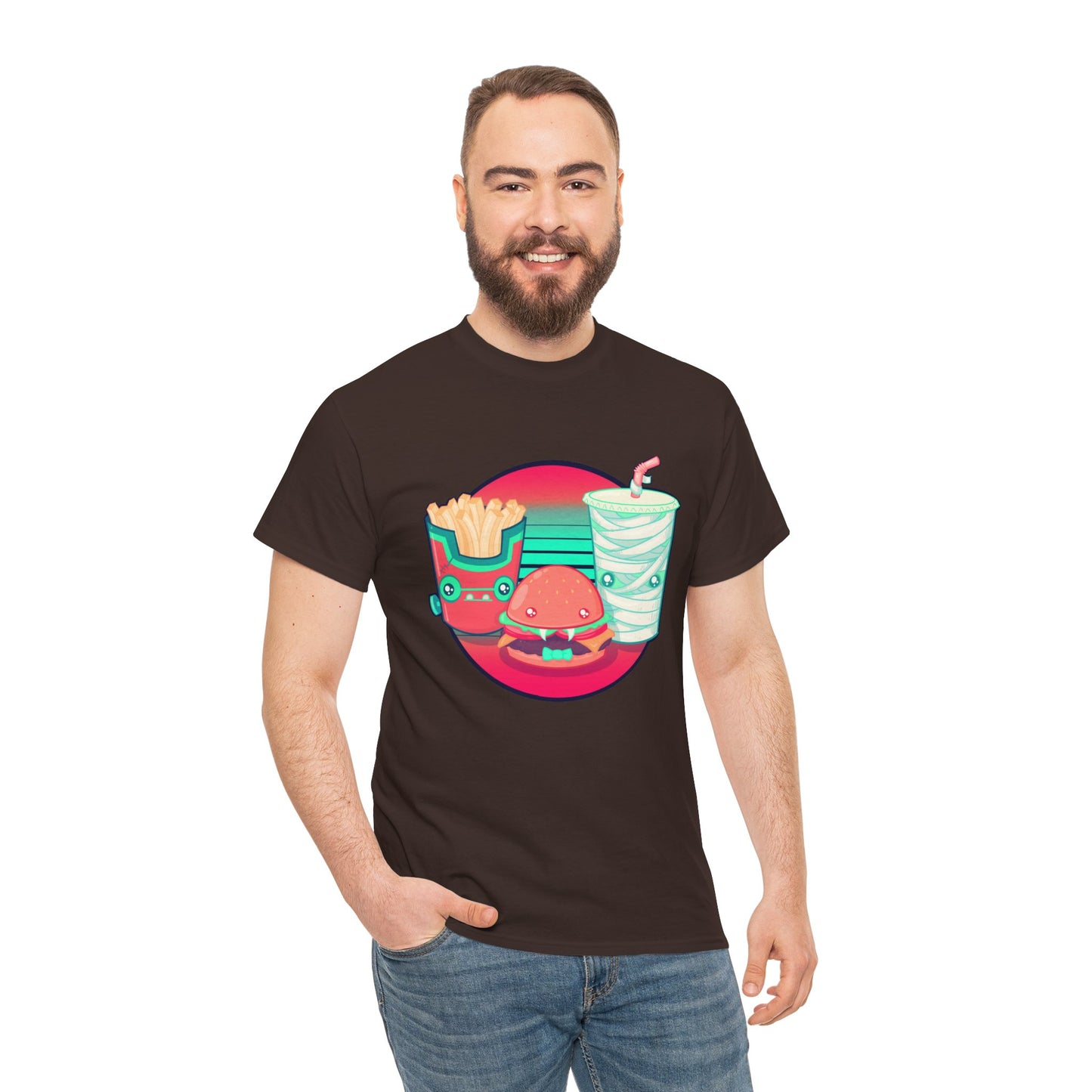 Spooky Fast Food Unisex Heavy Cotton Tee