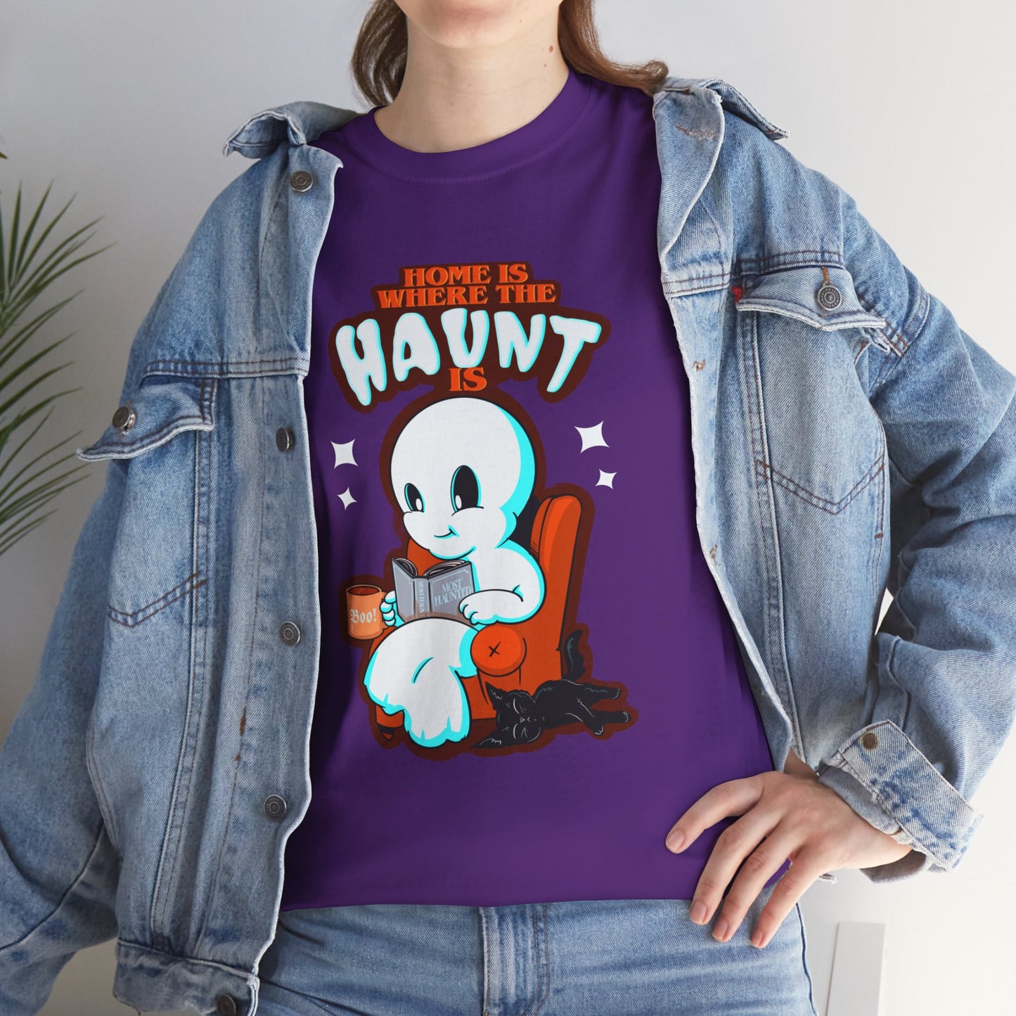 Home Is Where The Haunt Is Unisex Heavy Cotton Tee