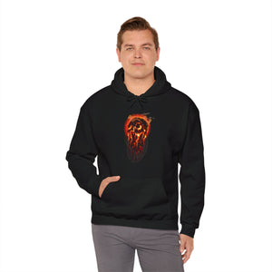 Elemental Skull Fire Unisex Heavy Blend Hooded Sweatshirt