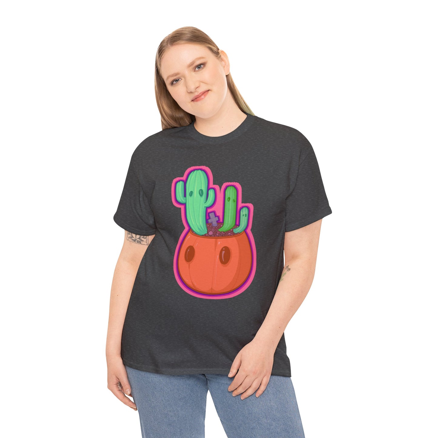 Spooky Succulent Unisex Heavy Cotton Tee