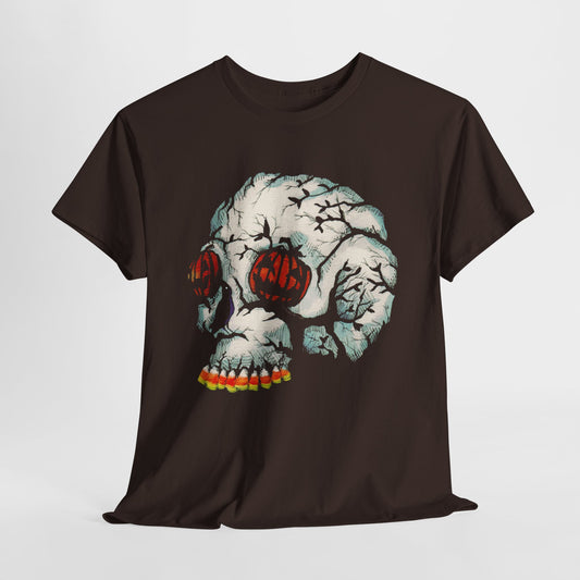 Halloween Skull Unisex Heavy Cotton Tee