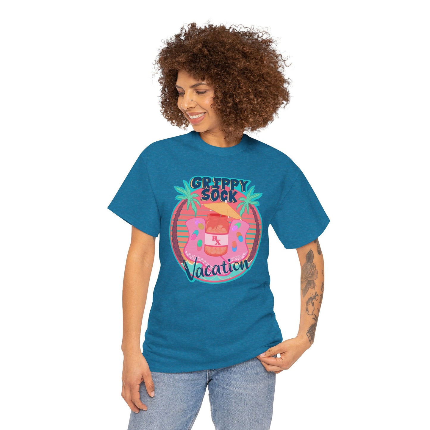 Grippy Sock Vacation Unisex Heavy Cotton Tee