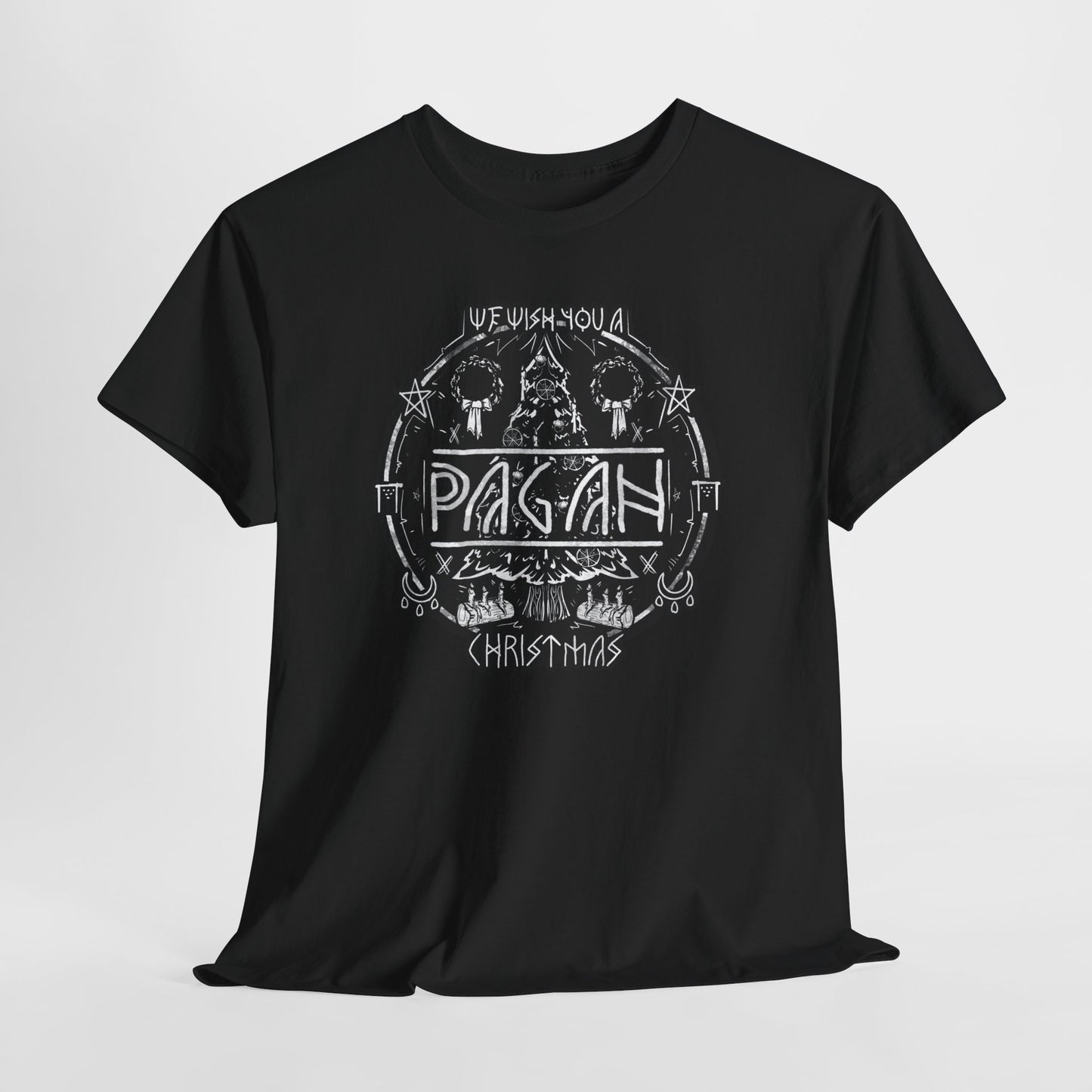 We Wish You A Pagan Christmas Unisex Heavy Cotton Tee
