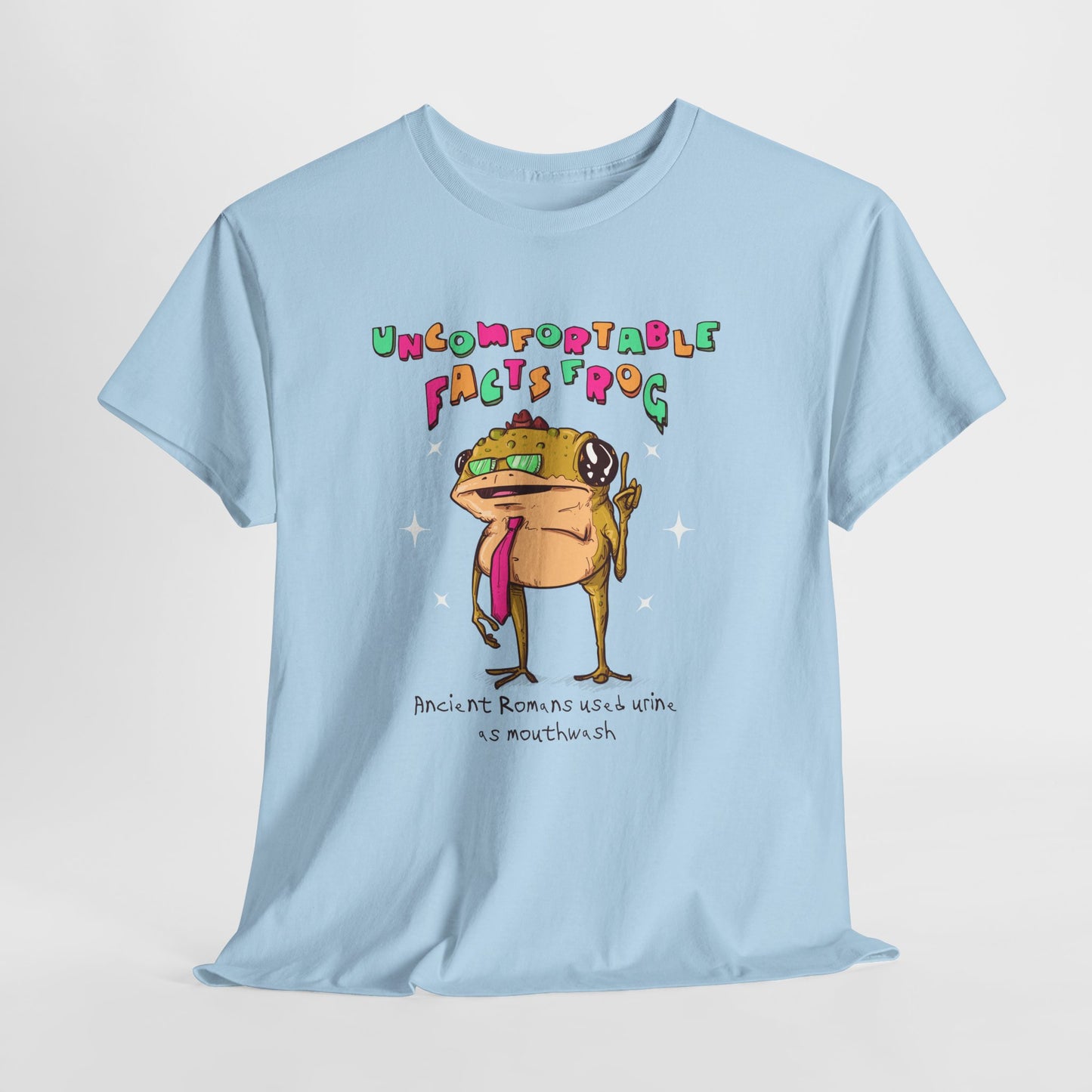 Uncomfortable Facts Frog Unisex Heavy Cotton Tee