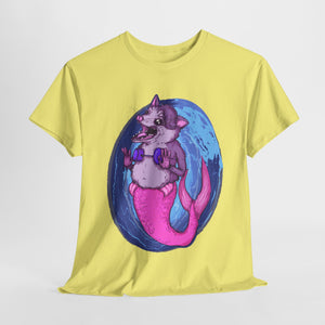 Mermaid Opossum Unisex Heavy Cotton Tee