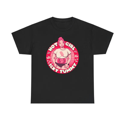Hot Girl Icky Tummy Unisex Heavy Cotton Tee