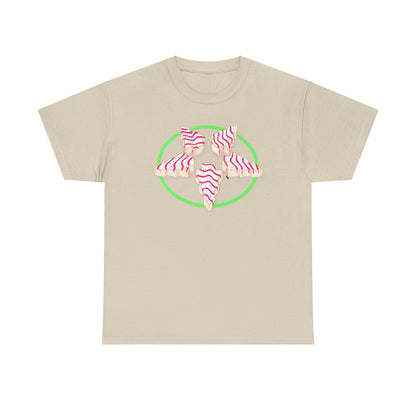 Christmas Tree Pentagram Cake Unisex Heavy Cotton Tee