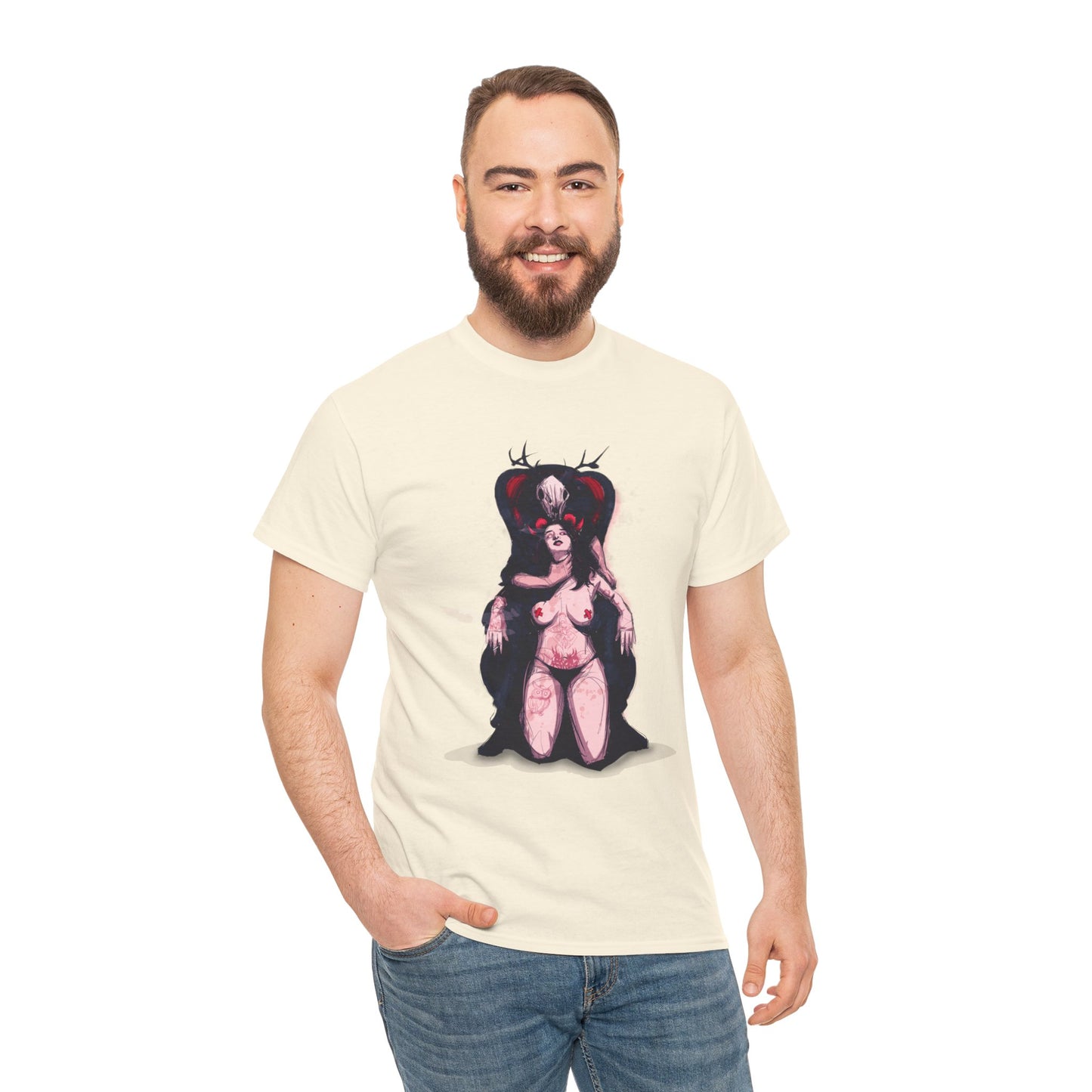 Deer Daddy Series 7: Daddy v Demoni  Unisex Heavy Cotton Tee