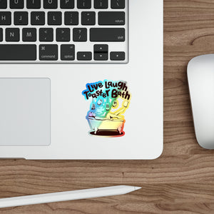 Toaster Bath Holographic Die-cut Stickers