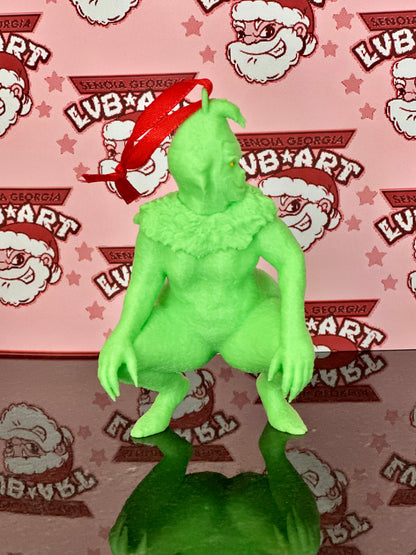 Thick Green Christmas Monster 3D Print Ornament