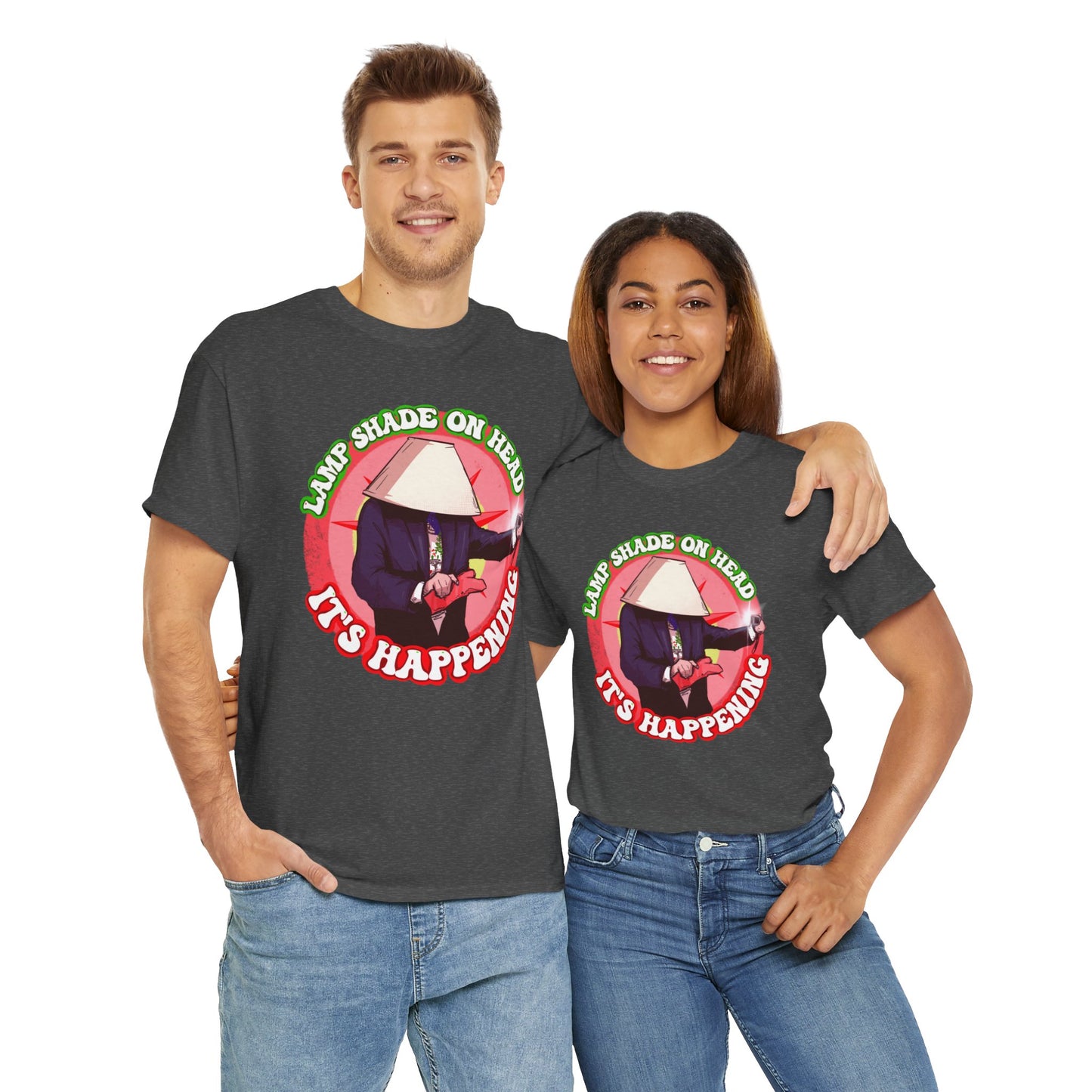 Lampshade On Head Unisex Heavy Cotton Tee
