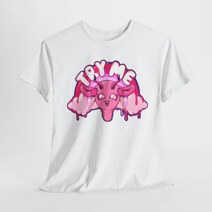 Try Me Uterus Unisex Heavy Cotton Tee