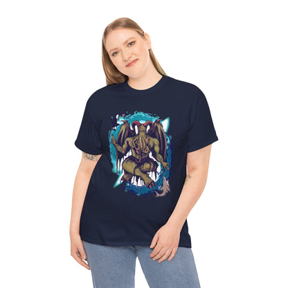 Baphomet Cthulhu Unisex Heavy Cotton Tee