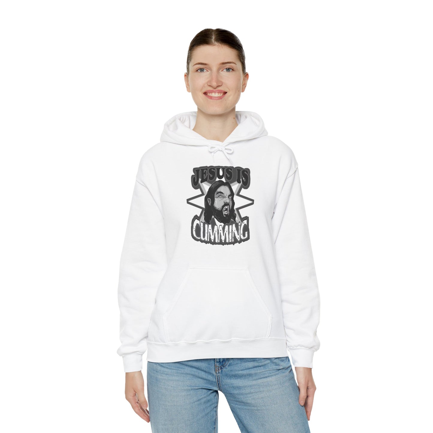 Jesus Is Cumming Unisex Heavy Blend Hooded Sweatshirt