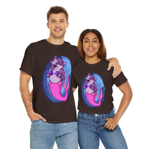 Mermaid Opossum Unisex Heavy Cotton Tee