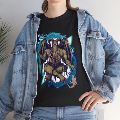 Baphomet Cthulhu Unisex Heavy Cotton Tee