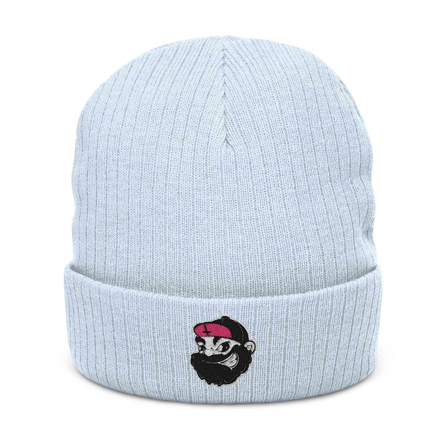 LVB 26 Logo Ribbed Knit Beanie Embroidered