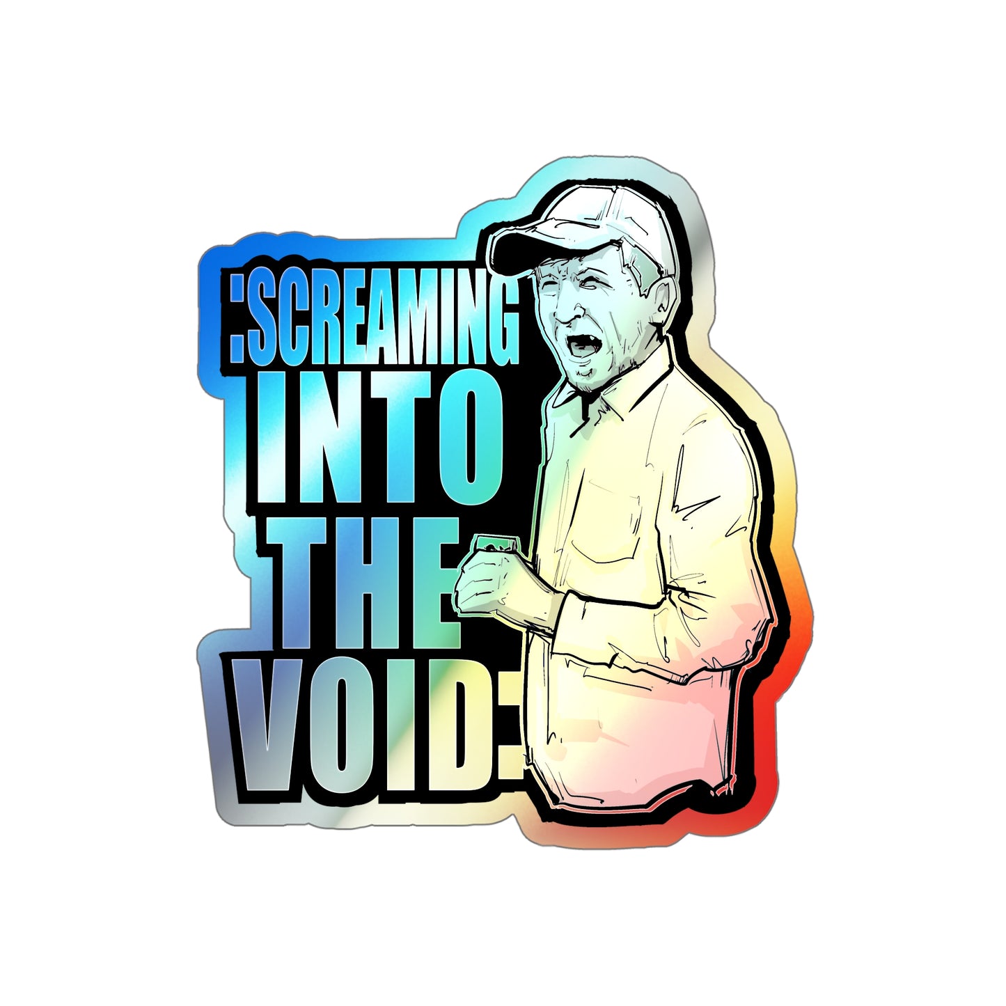 Screaming Into The Void Holographic Die-cut Stickers