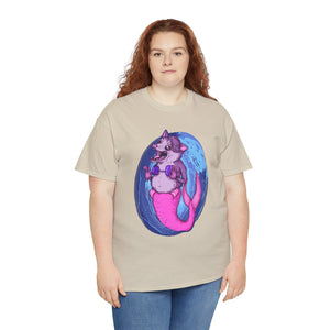 Mermaid Opossum Unisex Heavy Cotton Tee