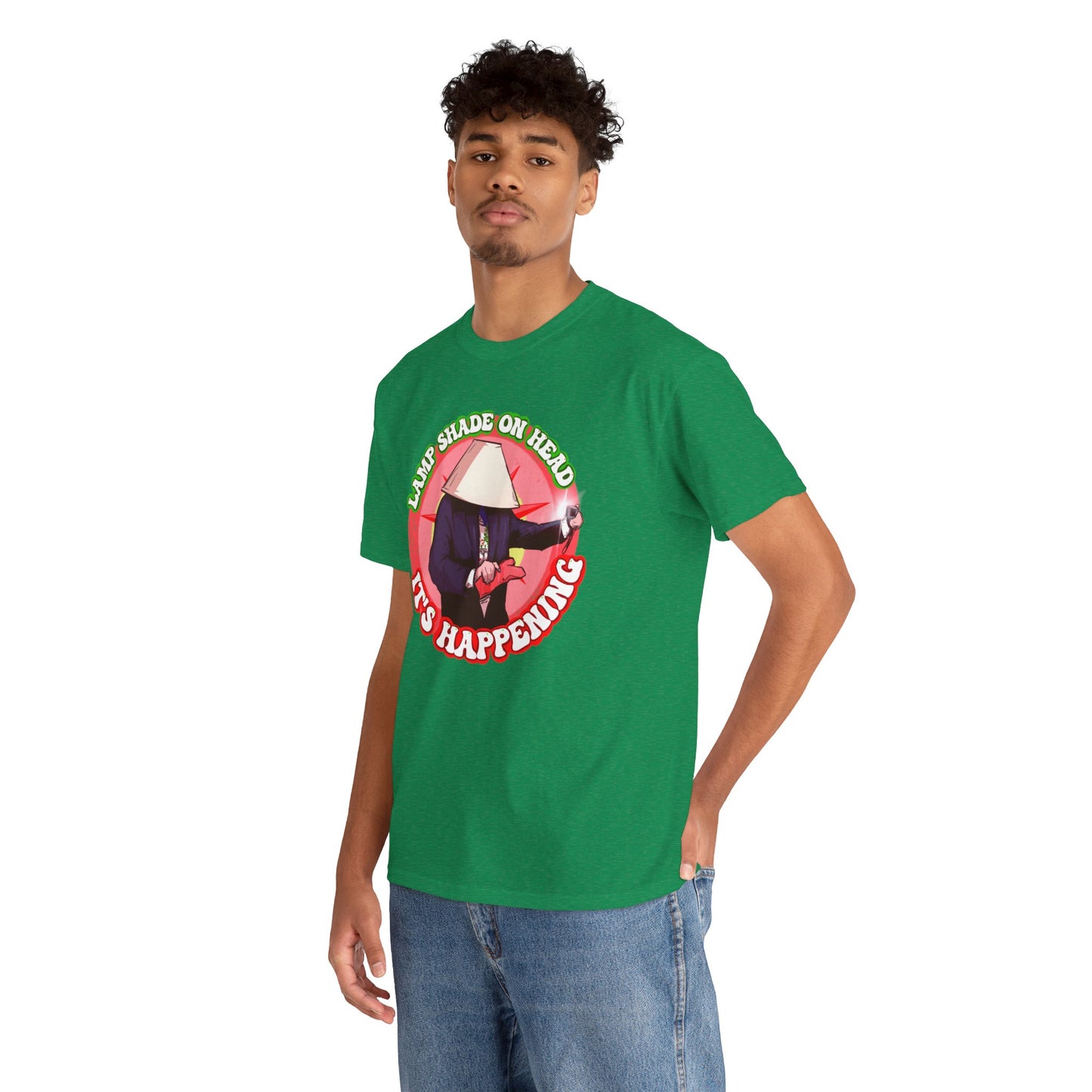 Lampshade On Head Unisex Heavy Cotton Tee