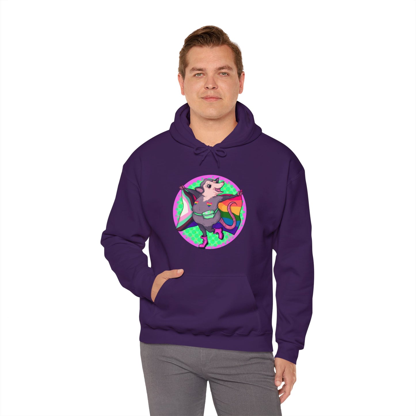 Pride Opossum Unisex Heavy Blend Hooded Sweatshirt