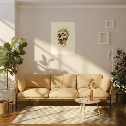 Elemental Skull Honeycore Matte Canvas Stretched