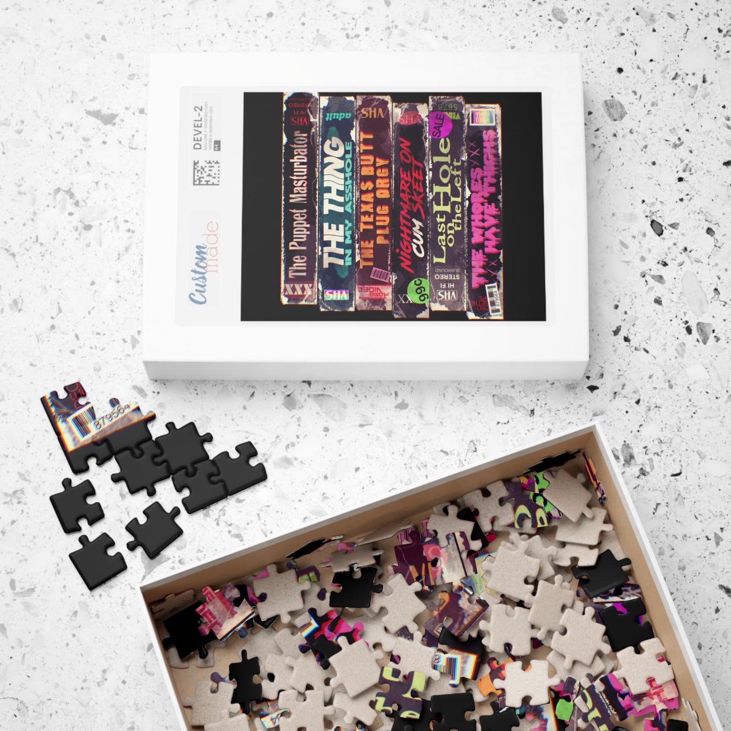 Adult Horror VHS Puzzle (110, 252, 500, 1014-piece)