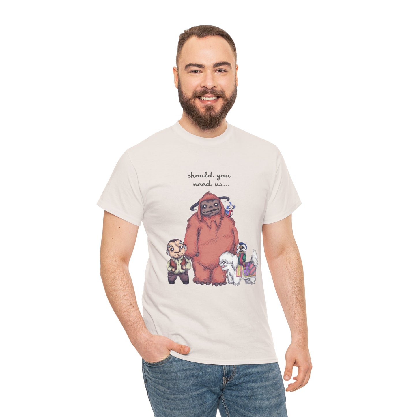 Should You Need Us Unisex Heavy Cotton Tee