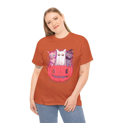 Meow-lloween Unisex Heavy Cotton Tee