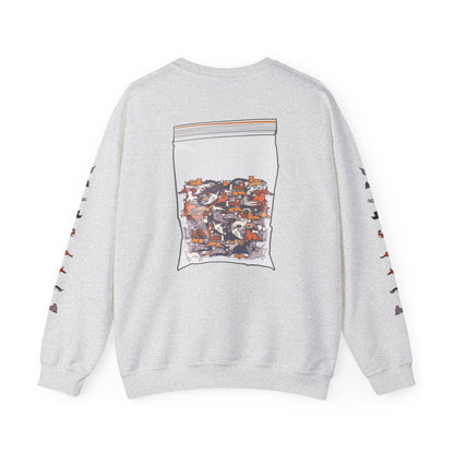 Serotonin Front + Back +Sleeve Print Unisex Heavy Blend Crewneck Sweatshirt