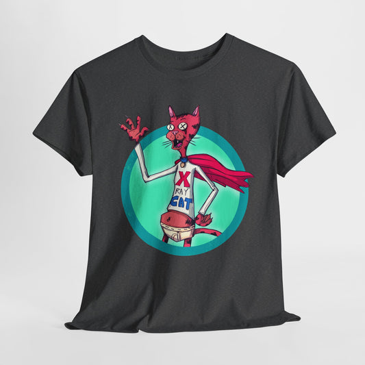 X-Ray Cat Unisex Heavy Cotton Tee