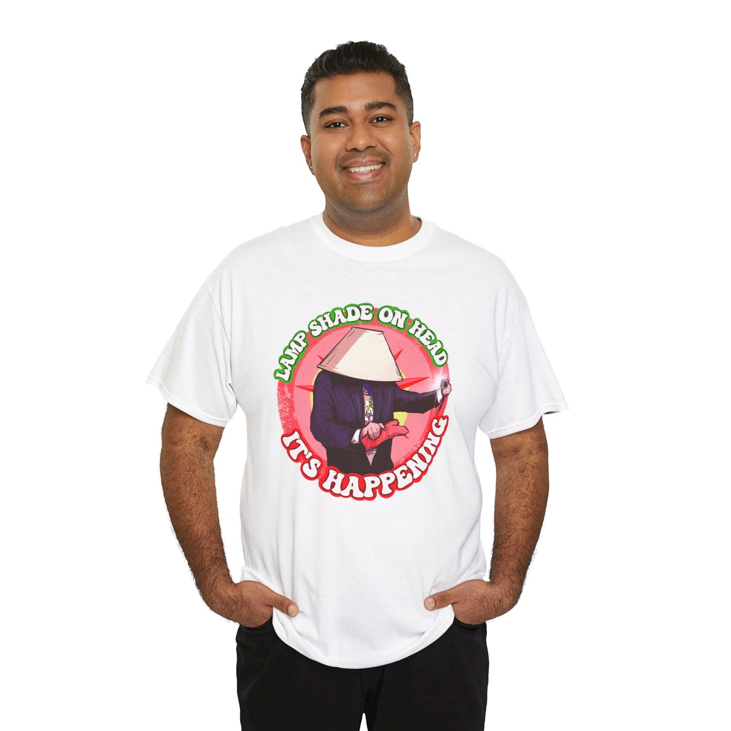 Lampshade On Head Unisex Heavy Cotton Tee