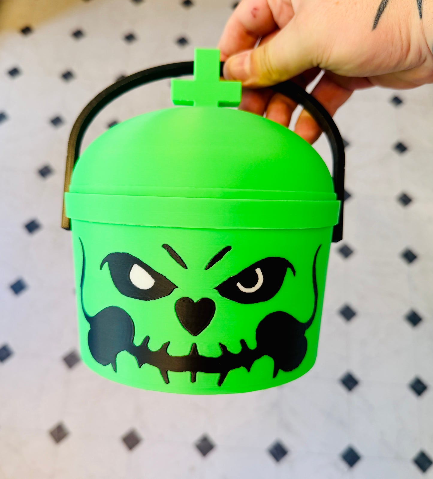 Evil Pope Halloween Pail 3D Print