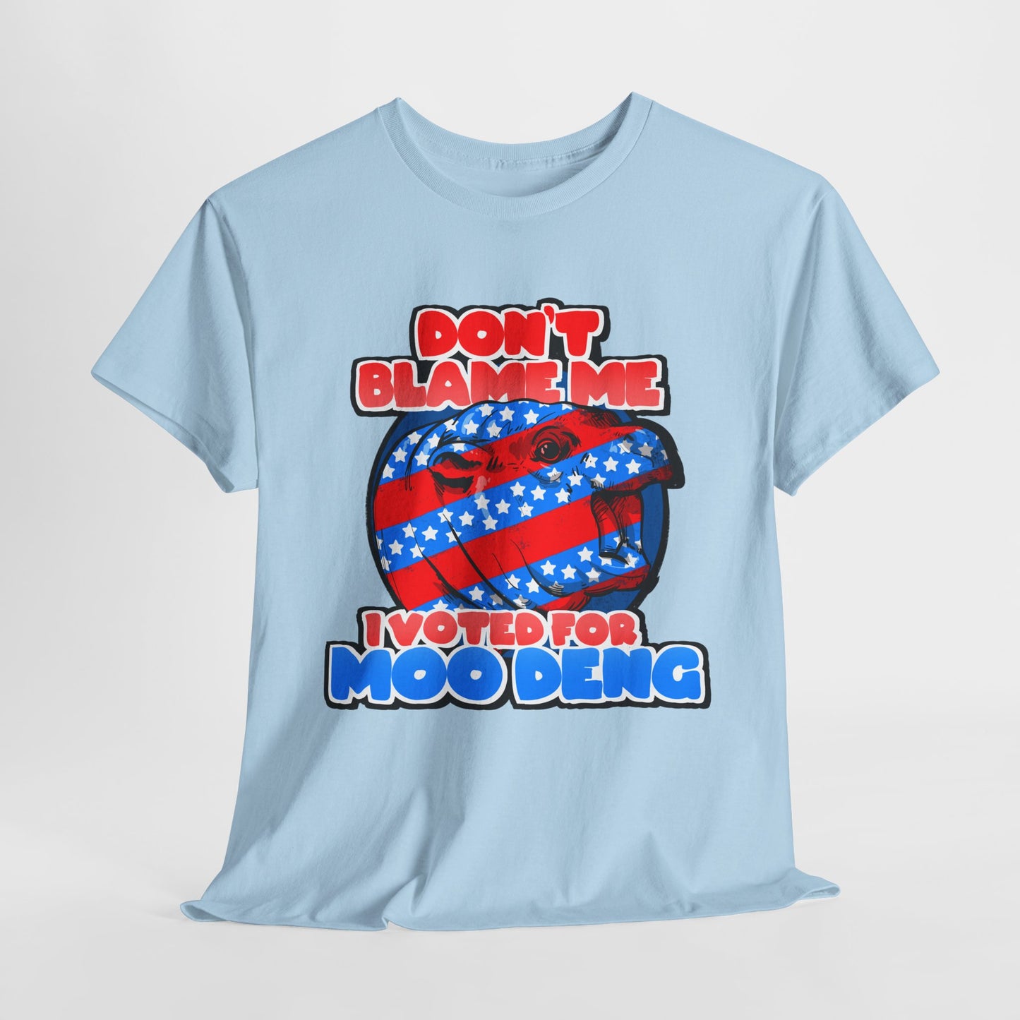 I Voted For Moo Deng Unisex Heavy Cotton Tee