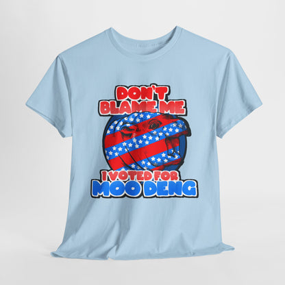I Voted For Moo Deng Unisex Heavy Cotton Tee
