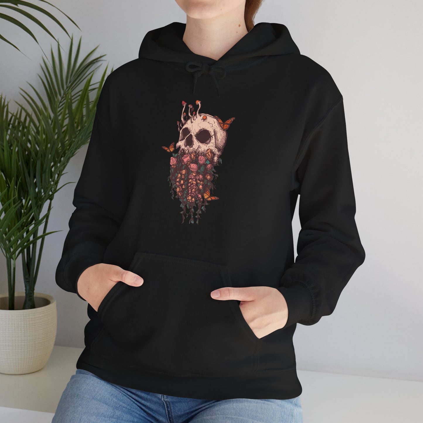 Elemental Skull Nature Unisex Heavy Blend Hooded Sweatshirt