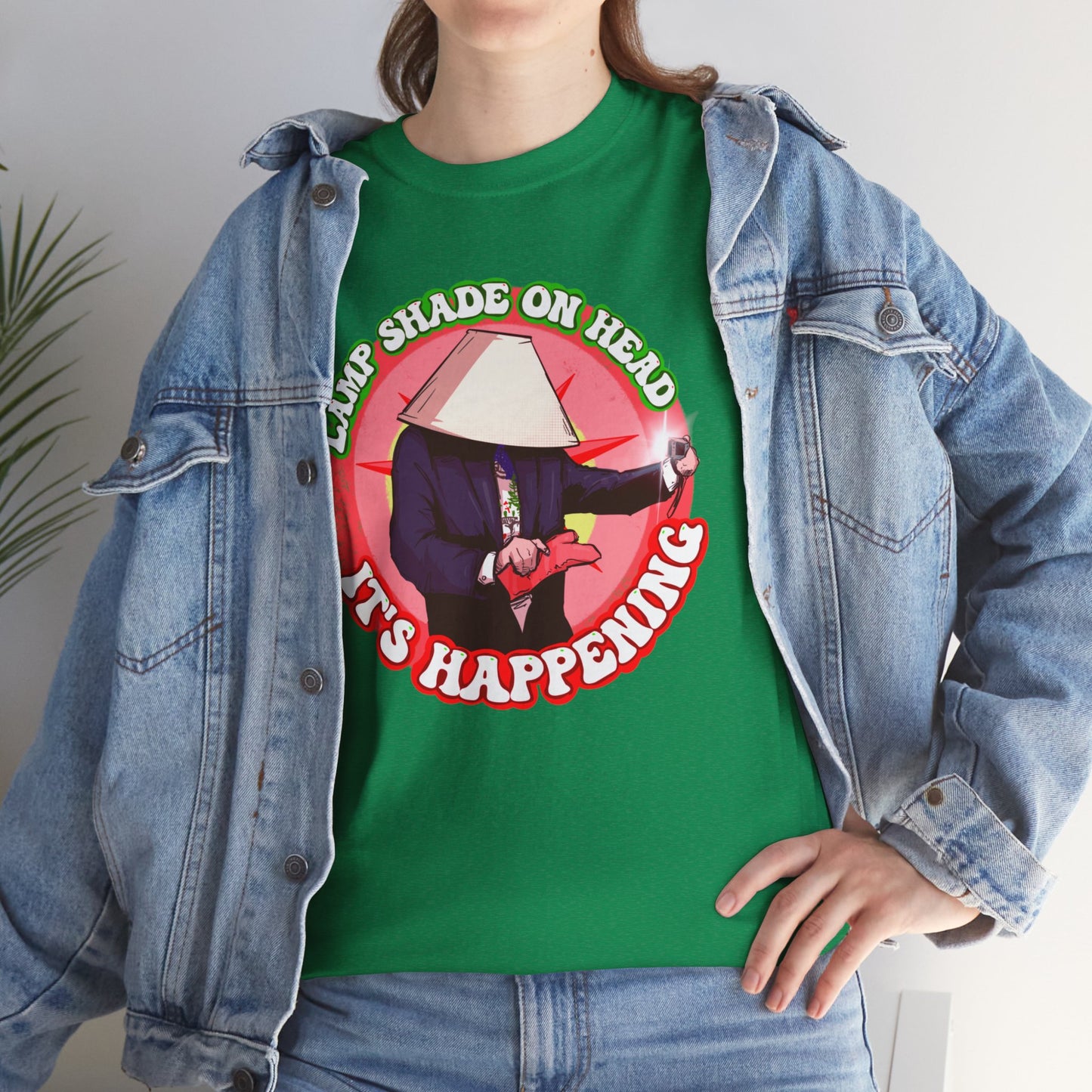 Lampshade On Head Unisex Heavy Cotton Tee