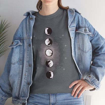 Cat Phases Unisex Heavy Cotton Tee