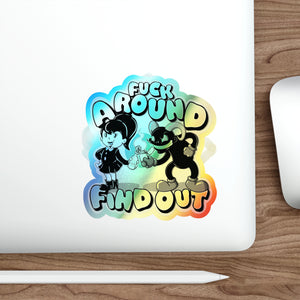 Molotov Cocktail Holographic Die-cut Stickers